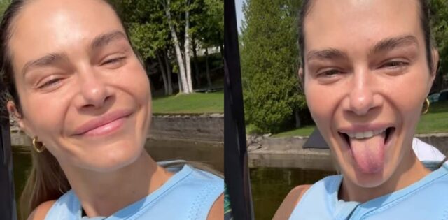 Maripier Morin montre son activité aquatique en famille pendant les vacances