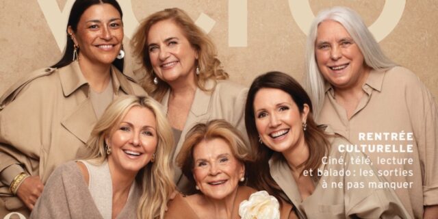 France Beaudoin pose en couverture de magazine avec des personnalités connues