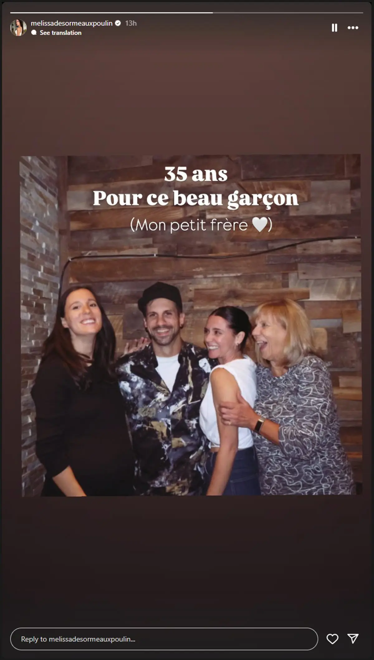 melissa desormeaux poulin fete frere