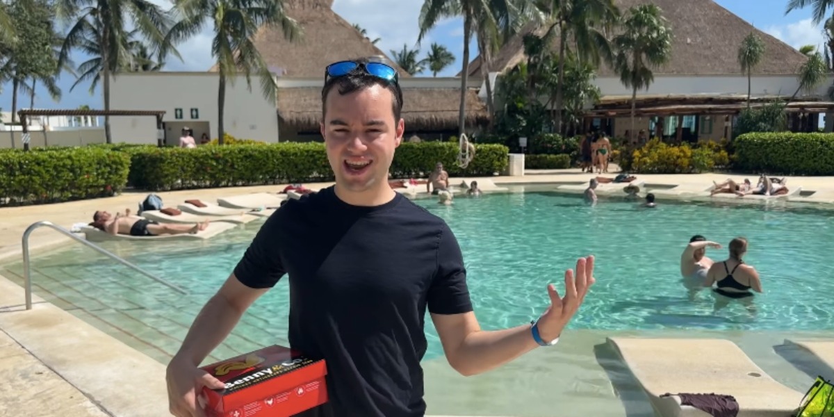 Benjamin Gratton resort Mexique voyage père