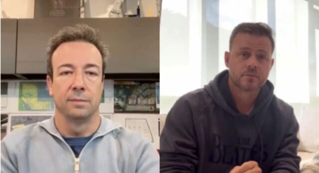 Luc Poirier ramasse solidement Louis Morissette pour une raison précise