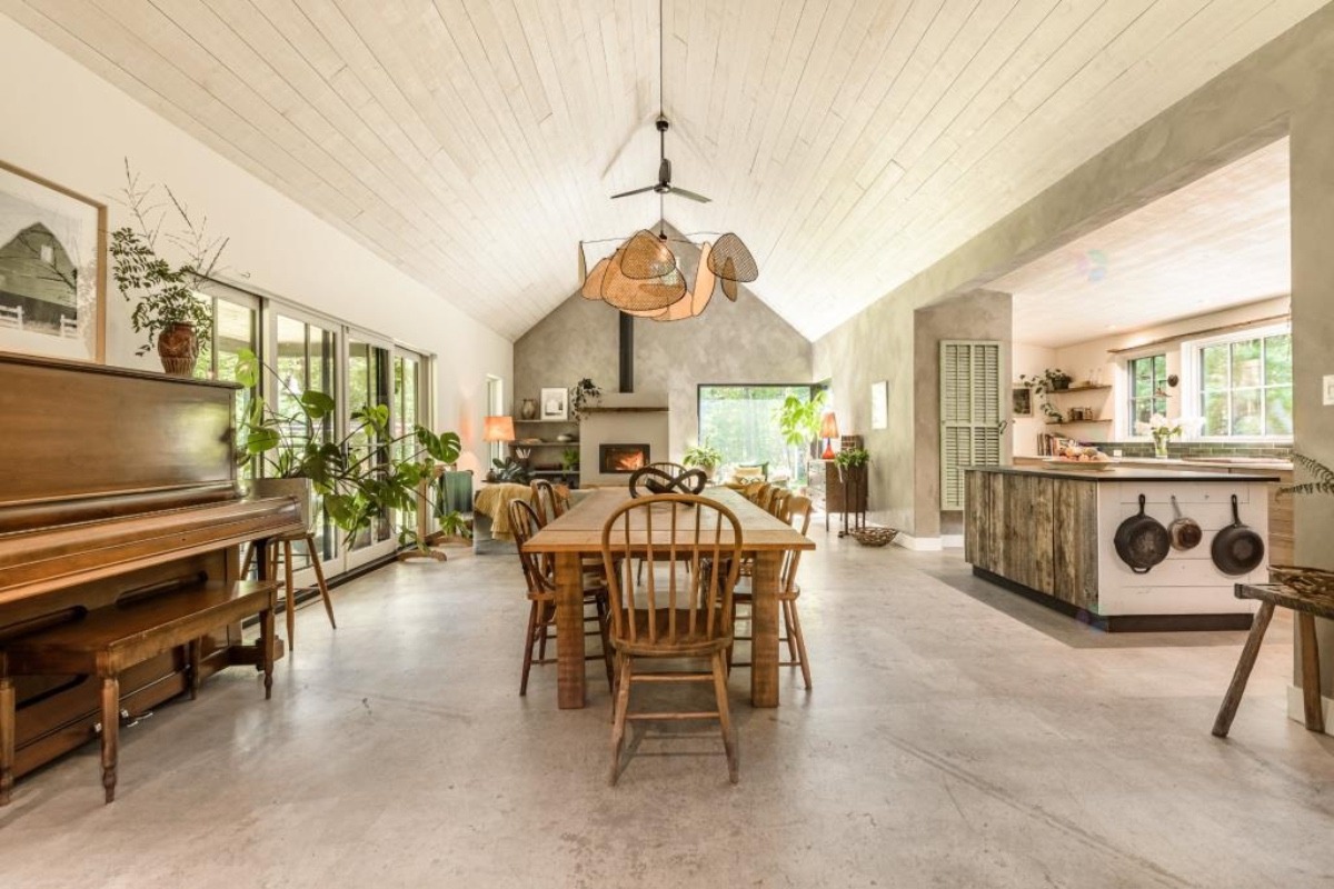 Salle ouverte chalet la vraie nature