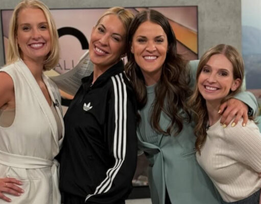 Une animatrice montre les premières photos de son bébé naissant