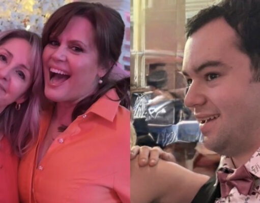 Patricia Paquin montre son look de gala avec ses enfants