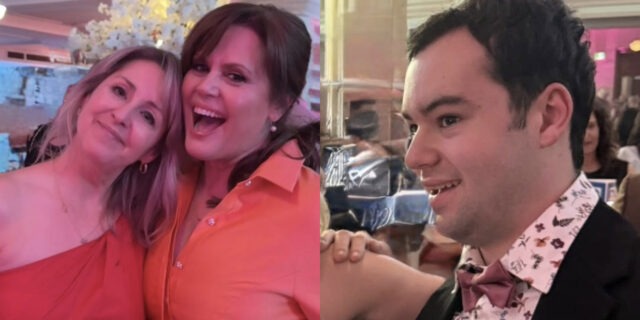 Patricia Paquin montre son look de gala avec ses enfants