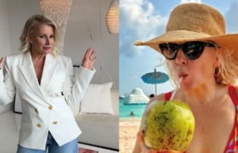 Cathy Gauthier prend la pose en maillot de bain