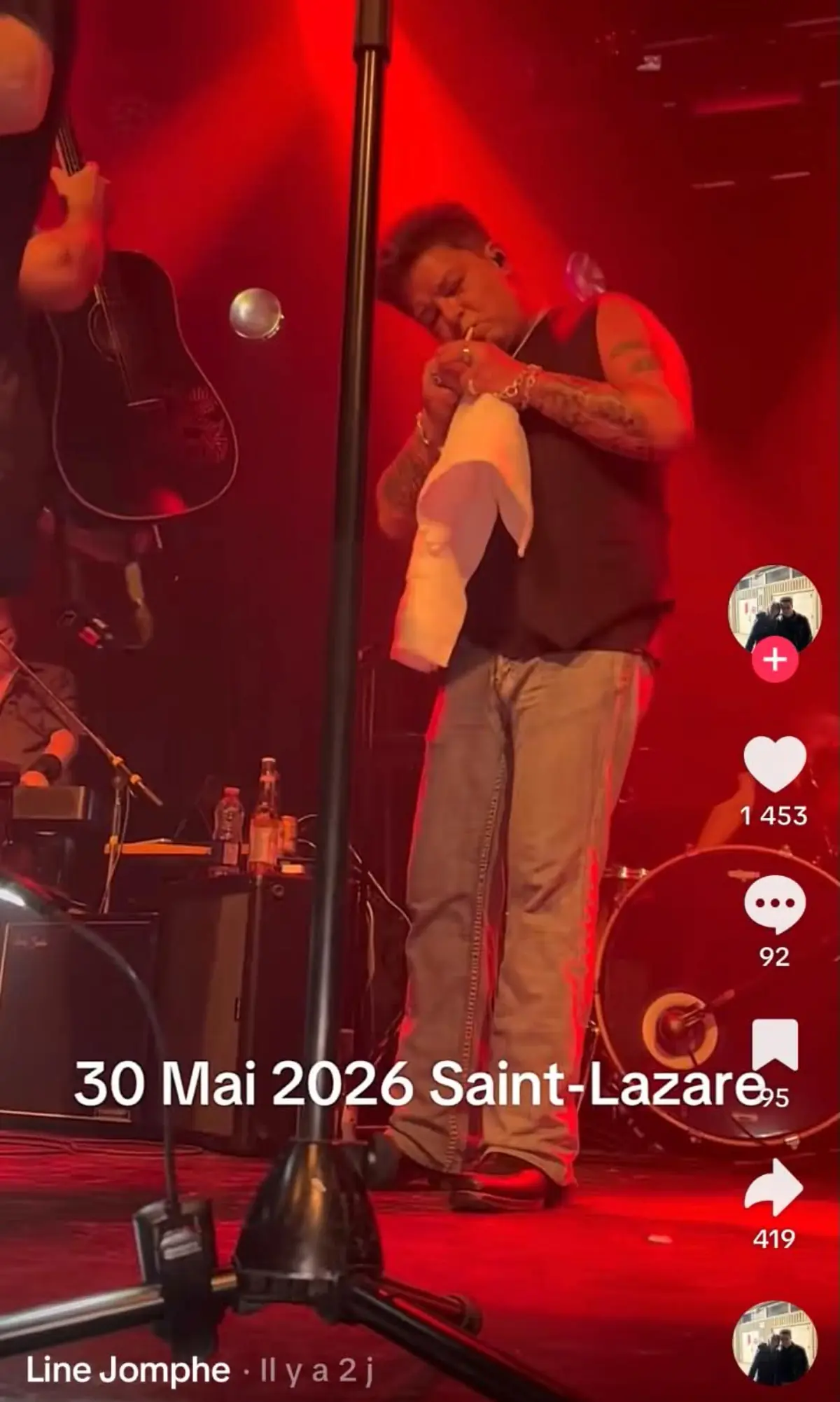 Cigarette sur sc&egrave;ne 30 mai