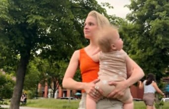 Sarah-Jeanne Labrosse partage une nouvelle vidéo avec son bébé Bébé Charlot