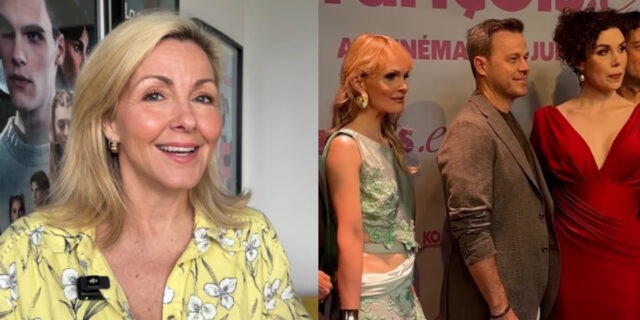 Véronique Cloutier fait réagir avec son look à la première de Louis Morissette