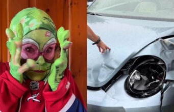 Annie Brocoli subit un grave accident de voiture Accident coccinelle