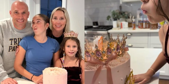 Maïka Desnoyers célèbre la fête de sa fille et montre le gâteau 7 ans livia