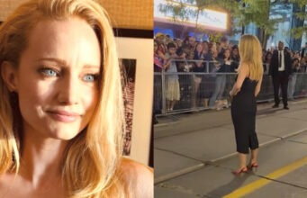 Laurence Leboeuf pose sur le tapis rouge et plusieurs parlent de sa robe